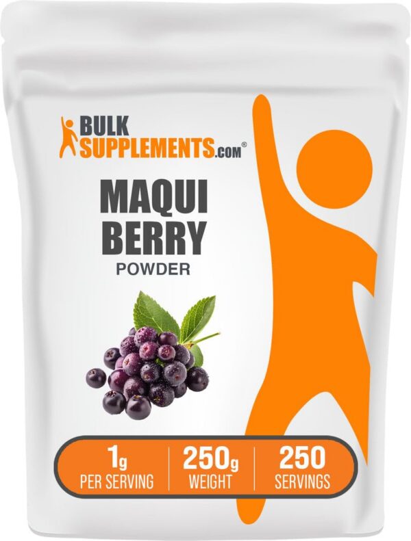 Polvo Maqui Berry frente al envase