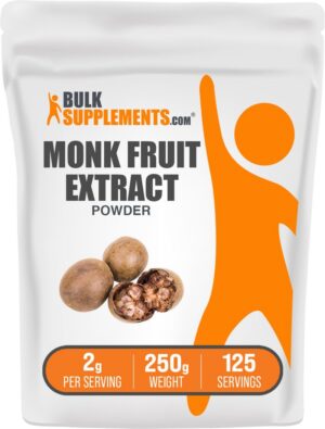 Frente del frasco BulkSupplements Monk Fruit Extract Powder