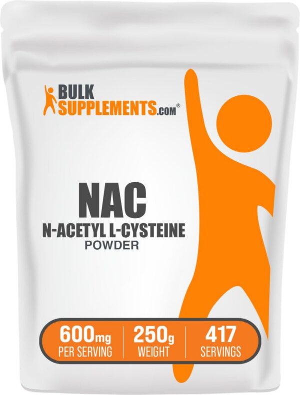 Version 1.0.0 BulkSupplements NAC polvo 600 mg frente etiqueta