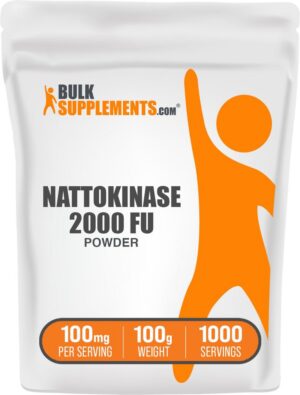 Nattokinase 2000 FU polvo etiqueta frontal