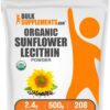 Lecitina de girasol orgánica en polvo BulkSupplements frontal