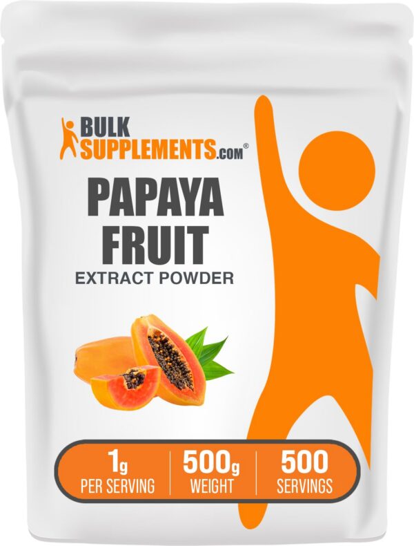 Frente del envase BulkSupplements Papaya Extract Powder