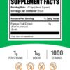 Etiqueta del polvo de papaya extract