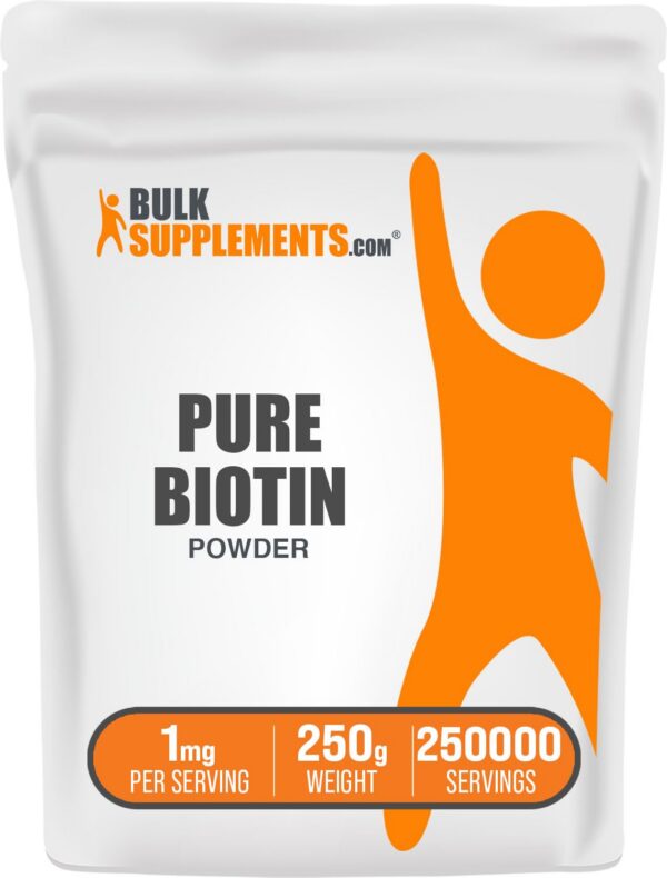 Version 1.0.0 Frente del envase BulkSupplements Biotina polvo 250 g