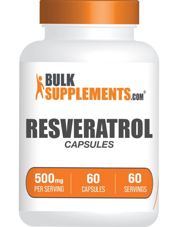 Frente de BulkSupplements Resveratrol cápsulas 500 mg