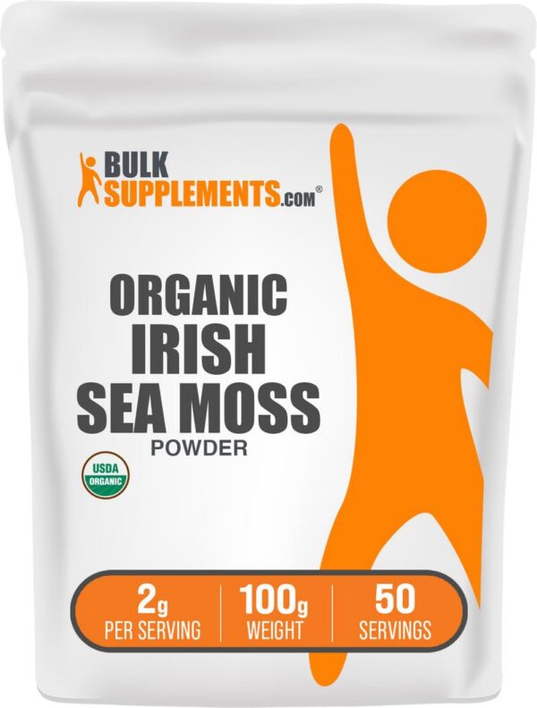Polvo orgánico Sea Moss en envase de 100 g