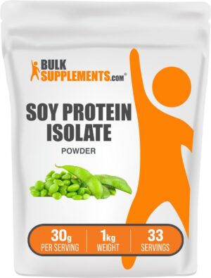 Frente del envase BulkSupplements Proteína de Soya Aislada