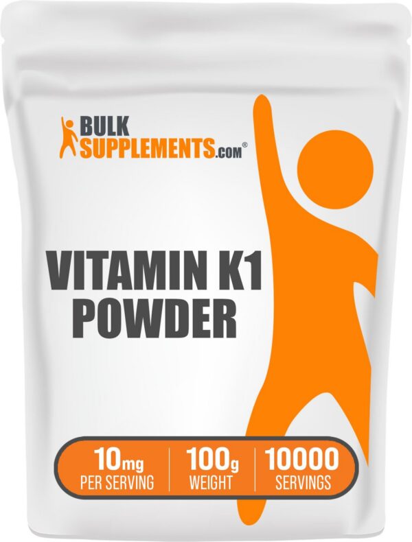 Frasco de Vitamina K1 en polvo de BulkSupplements