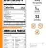 Version 1.0.0 Etiqueta trasera del envase BulkSupplements Whey Protein Isolate Powder