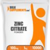 Polvo de citrato de zinc BulkSupplements