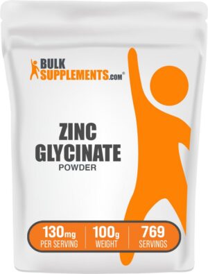 Version 1.0.0 Frasco de Zinc Glycinate Powder BulkSupplements