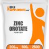 Frasco de polvo de zinc orotato BulkSupplements