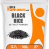 Paquete de BulkSupplements con extracto de arroz negro en polvo