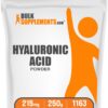BulkSupplements ácido hialurónico polvo frasco frontal
