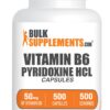Botella de cápsulas BulkSupplements B6 50 mg