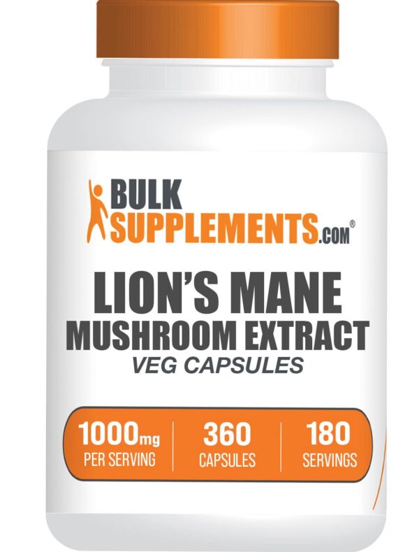 BulkSupplements cápsulas melena de león extracto 360 unidades