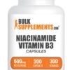 BulkSupplements cápsulas niacinamida vitamina B3 500mg