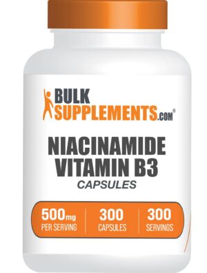 BulkSupplements cápsulas niacinamida vitamina B3 500mg