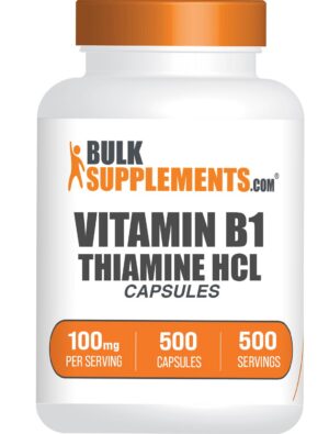 BulkSupplements cápsulas tiamina HCl vitamina B1 500 unidades