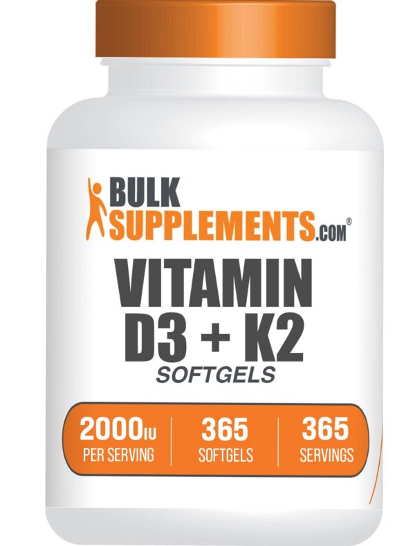 Frontal de BulkSupplements D3 + K2 Softgels