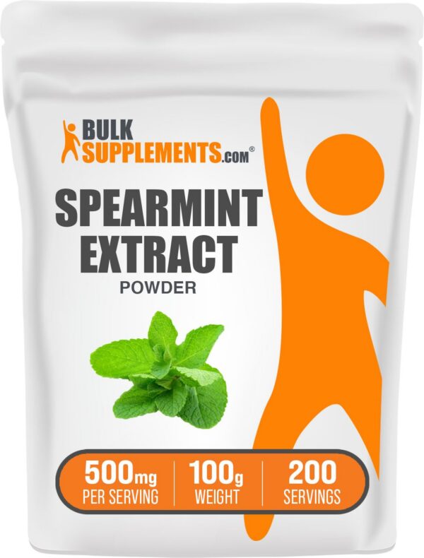 Version 1.0.0 BulkSupplements extracto de menta verde en polvo paquete frontal