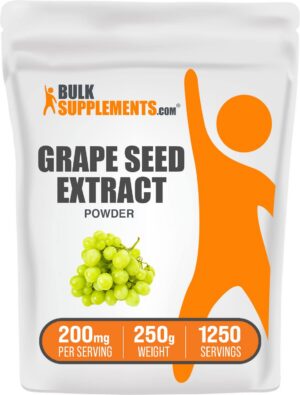 BulkSupplements extracto semilla de uva polvo 250 gramos