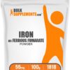 Frasco BulkSupplements Ferrous Fumarate polvo frontal