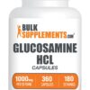 Cápsulas glucosamina HCl BulkSupplements frente al envase