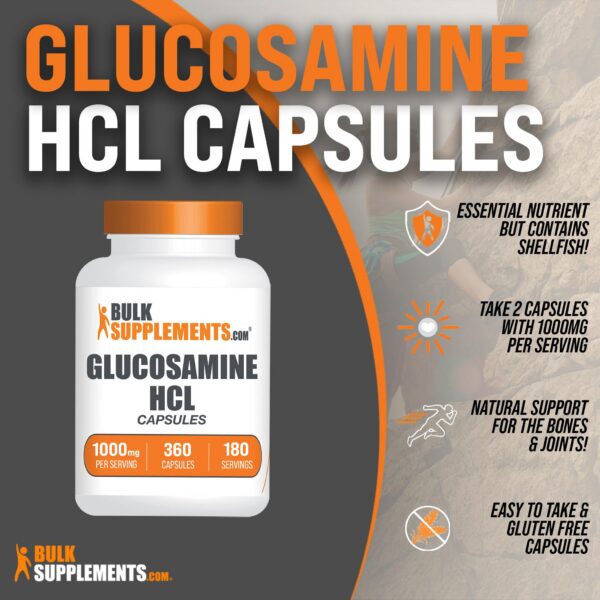 Etiqueta del producto glucosamina HCl BulkSupplements