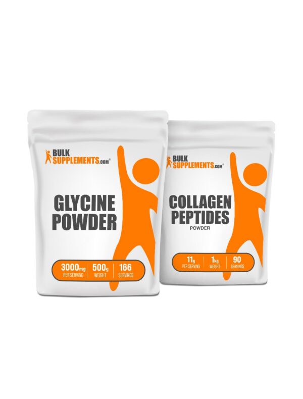 Frontal del bundle BulkSupplements Glycine y Colágeno
