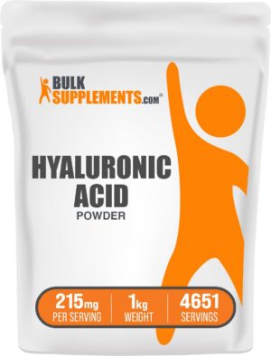 BulkSupplements Hyaluronic Acid Powder etiqueta frontal
