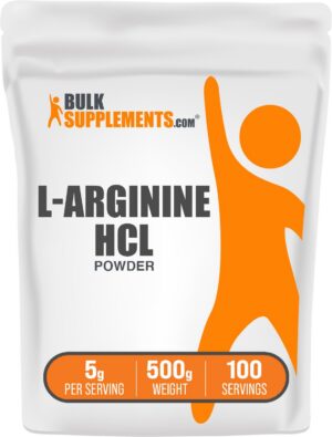 Version 1.0.0 Frente del polvo BulkSupplements L-Arginine HCl
