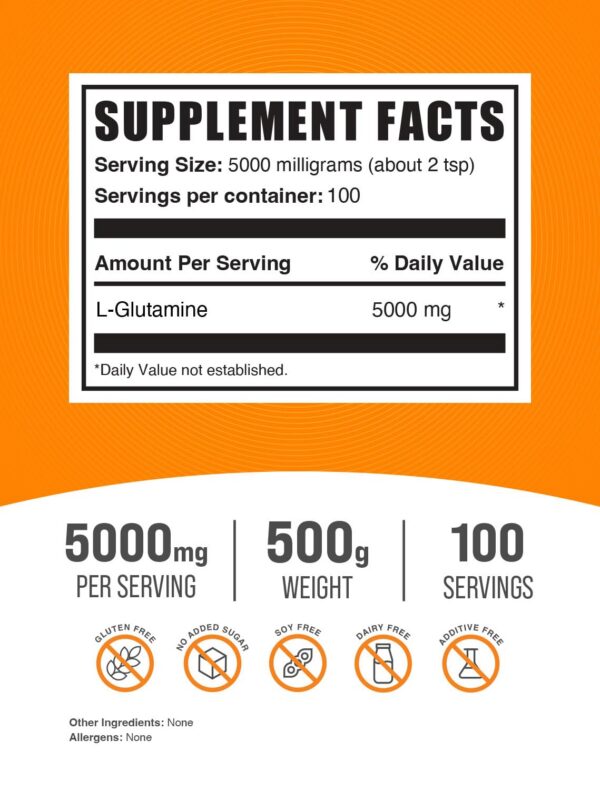 BulkSupplements L-Glutamina frasco