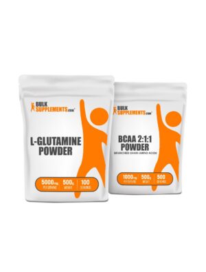 Version 1.0.0 BulkSupplements L-Glutamine y BCAA bundle frontal
