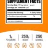 Etiqueta BulkSupplements L-ornitina HCl