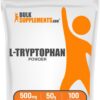 BulkSupplements L-Tryptophan polvo frente etiqueta