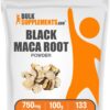 Polvo de maca negra BulkSupplements en frasco