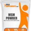 Polvo MSM BulkSupplements - etiqueta frontal