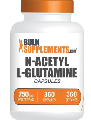 Version 1.0.0 Botella BulkSupplements N-Acetyl L-Glutamine 750 mg cápsulas