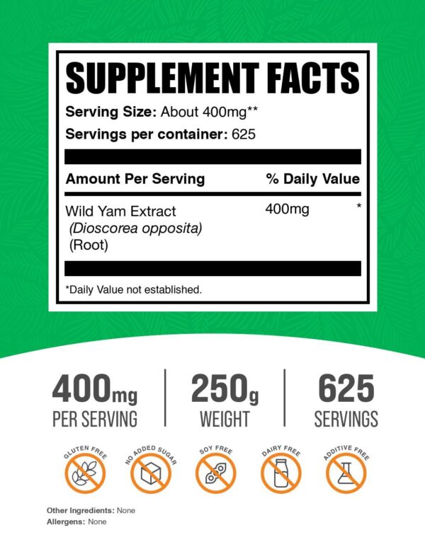 Version 1.0.0 Etiqueta de polvos BulkSupplements sin gluten