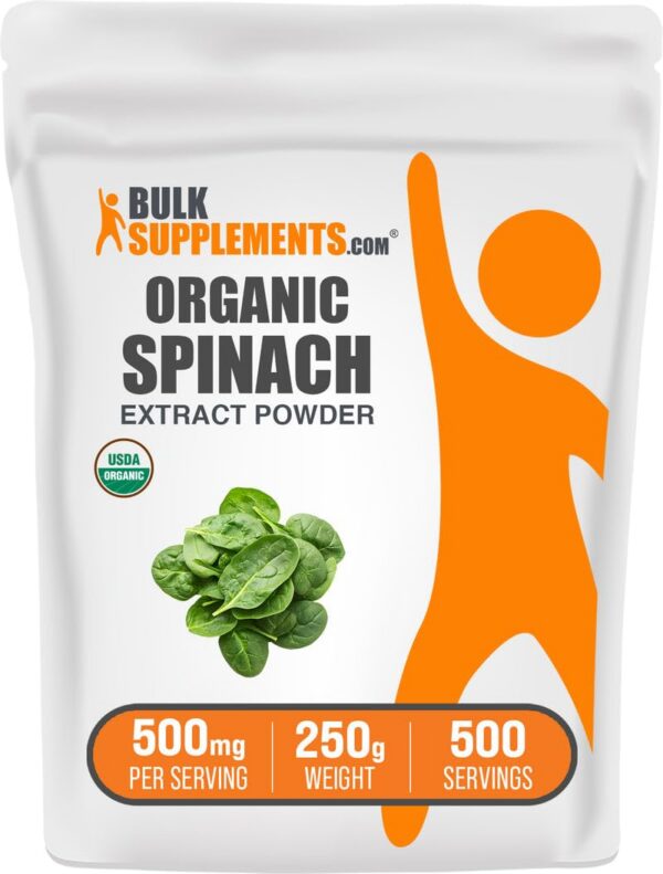 Frente de BulkSupplements Organic Spinach Extract Powder