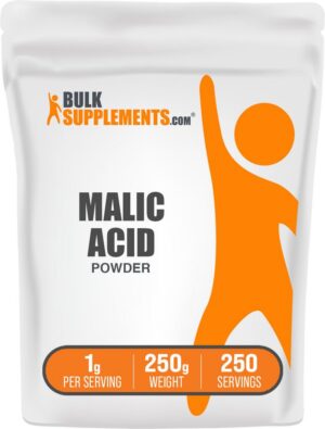 Frasco BulkSupplements Polvo de Ácido Málico