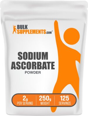BulkSupplements polvo ascorbato de sodio vitamina c 2000 mg