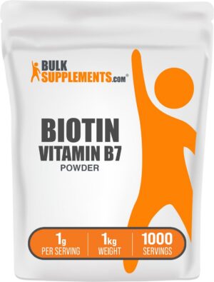 BulkSupplements polvo biotina 10000mcg envase 1kg