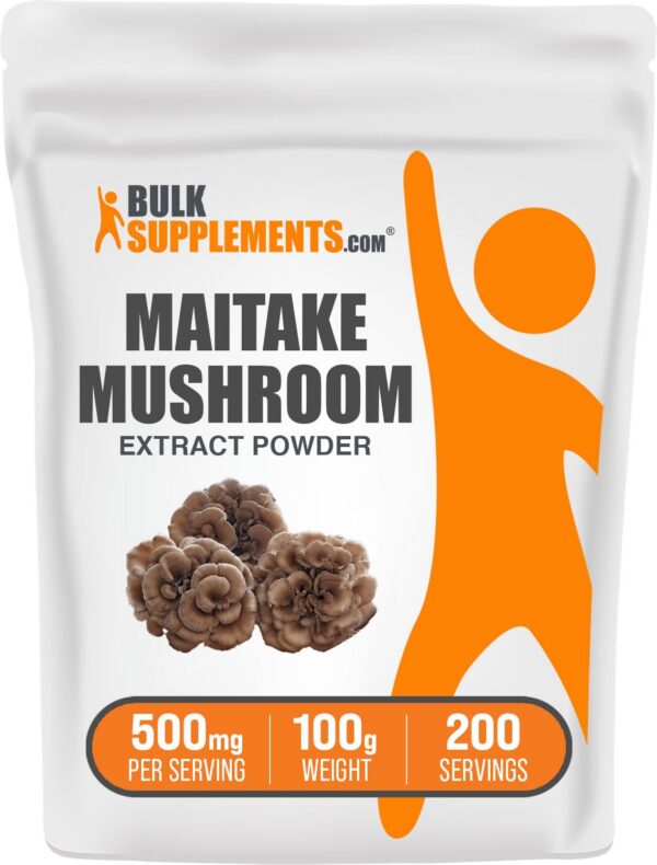 BulkSupplements.com polvo extracto de hongo Maitake superalimento sin gluten