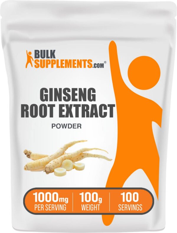 BulkSupplements polvo extracto de raíz de ginseng vegano
