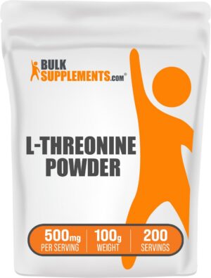 BulkSupplements polvo de L-Treonina aminoácido esencial 100g