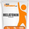 BulkSupplements polvo de melatonina 10 gramos envase frontal