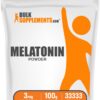 BulkSupplements polvo melatonina 3 mg para adultos 100 gramos