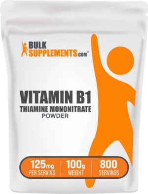 BulkSupplements polvo mononitrato tiamina vitamina b1 100 gramos